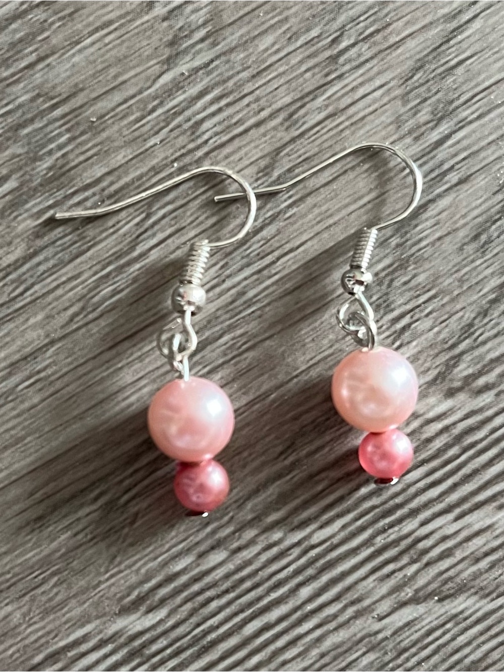 Pink Pearl Drop Earrings